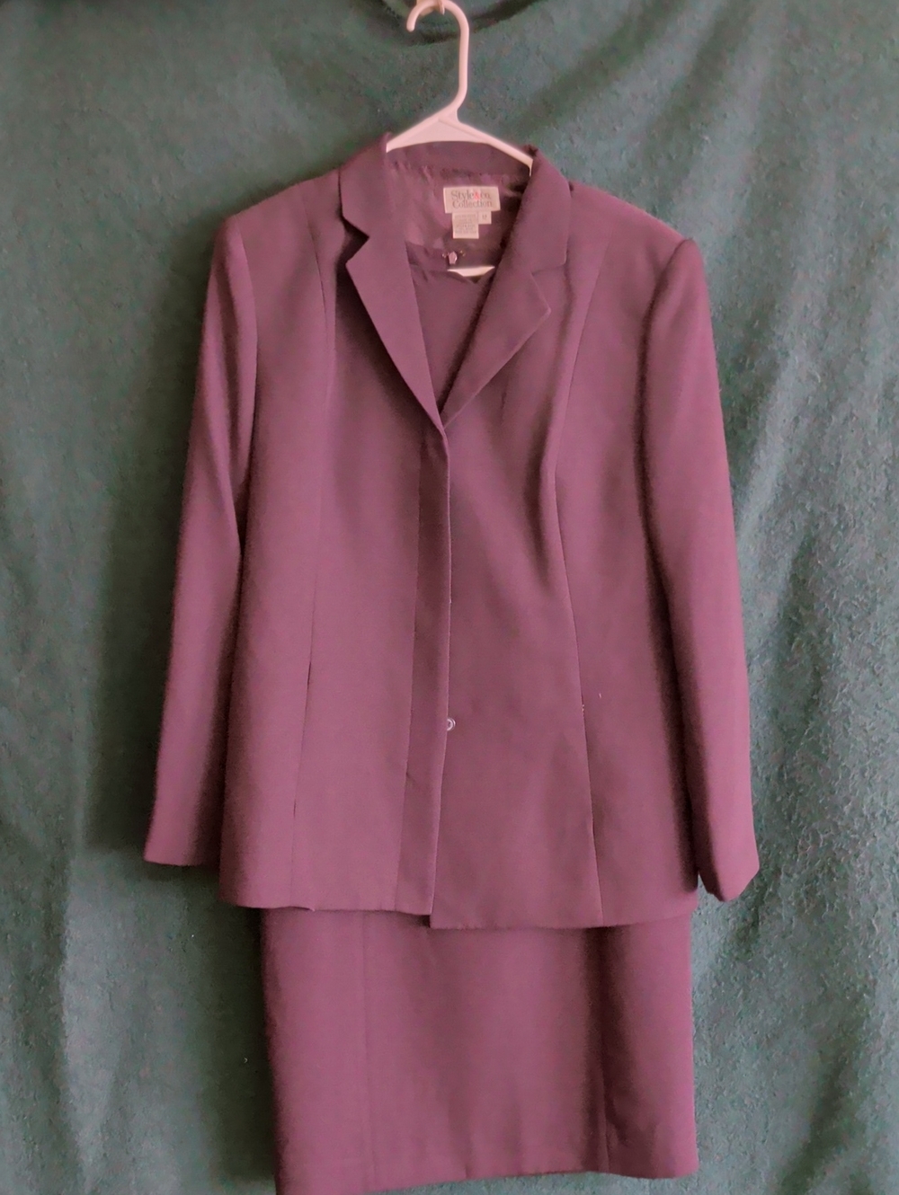 Women's Plum Two-Piece Dress Suit Jacket